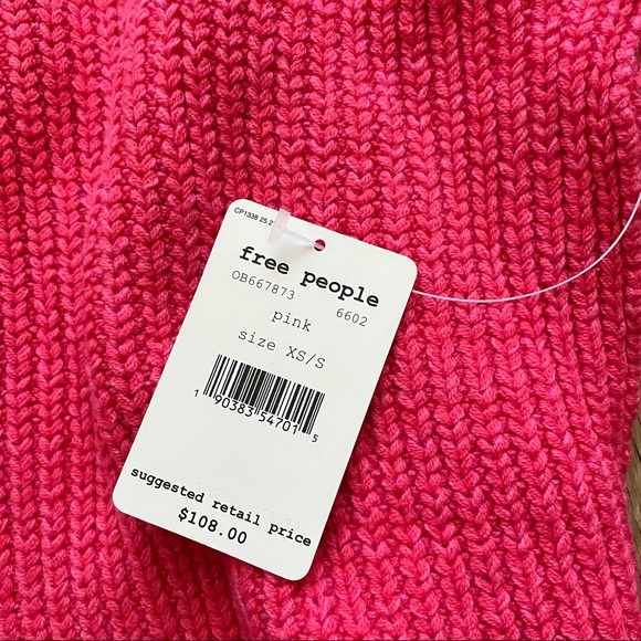 Free People Take Over Me Knit- Pink - Picture 4 of 5